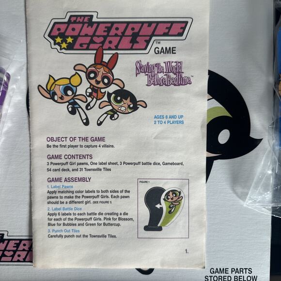 The Powerpuff Girls Board Game Milton Bradley 2000 Hasbro COMPLETE - Picture 3 of 6